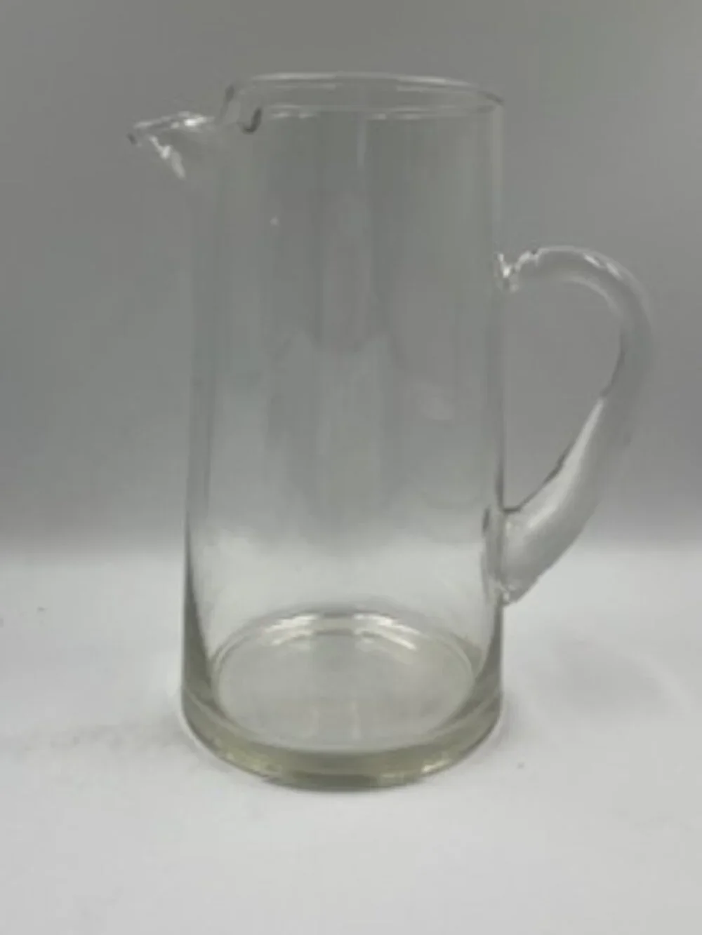 Vintage Hand-Blown Clear Glass Pitcher 1 Quart Mid-Century Martini pitcher